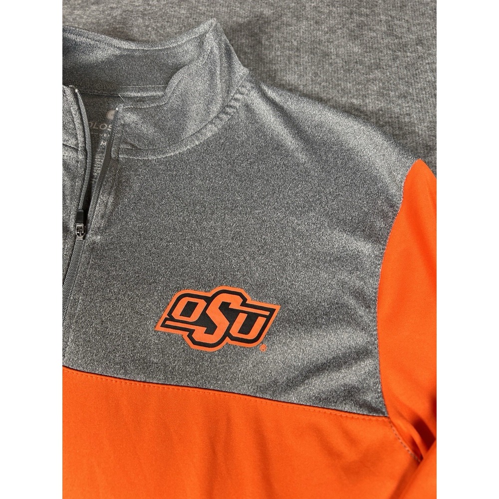 Oklahoma State Cowboys 1/4 Zip Pullover Adult Medium Colosseum‎ Performance NCAA